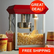 New Carnival King Commercial Popcorn Maker Machine 8 oz Popper Concession Kettle
