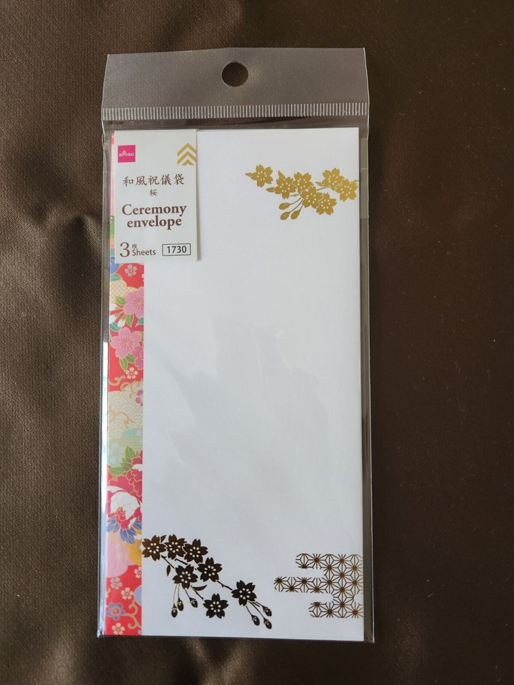 A letter and envelpe greeting card ceremony envelope Japanese pattern