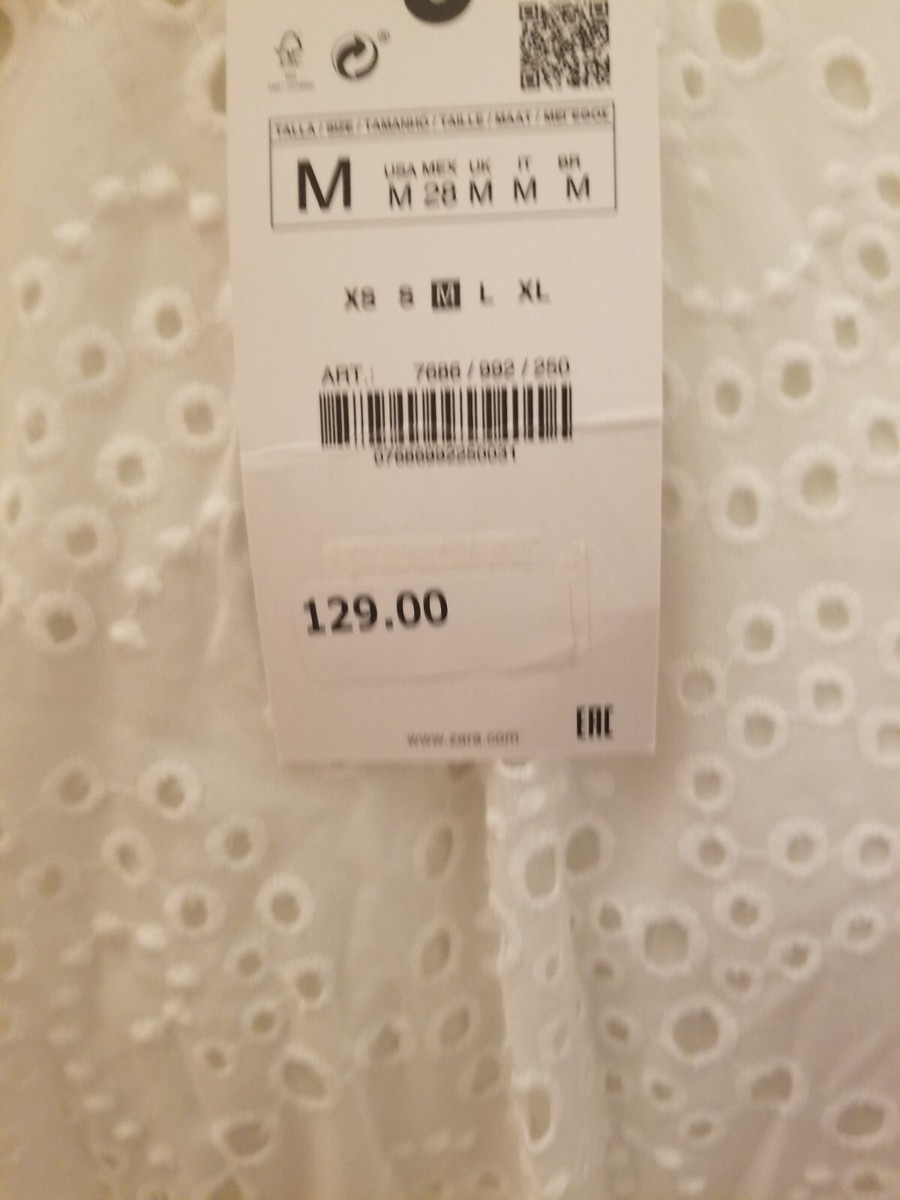 sachin and babi light blue dress NWT. Zara White Openwork embroidered V-neck Mini main image 0