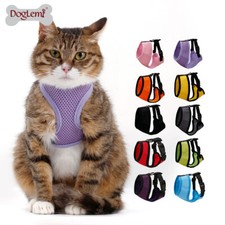 Mew Cat Harness Lightweight, Adjustable Kitty Vest, Escape Proof, meow meow