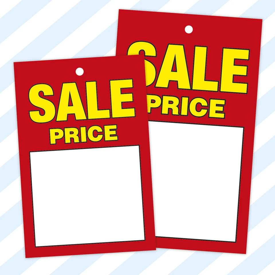 CYD PRINTING Sale / Swing Tickets Tags Cards Hanger Labels Price Tagging Pricing Gun Hole
