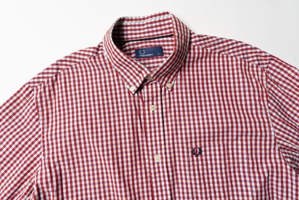 Men Fred Perry Shirt Red Cotton 40 /L / 48