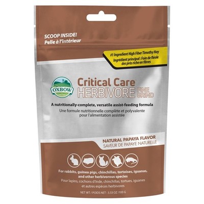 Oxbow Critical Care Herbivore, Fine Grind, Emergency Rabbit & Guinea Pig Food,