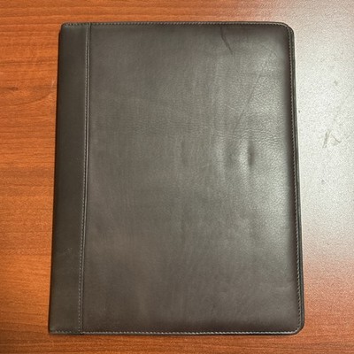 Vintage Large Buxton Leather Portfolio Folder Business Notes Organizer 12 x9.5  