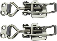 Adjustable Latch Buckle Cabinet Boxes Lever Handle Toggle Catch Latch Lock,Silve