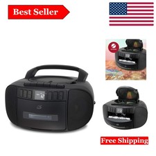 RetroStyle Portable Boombox with CD, Cassette  FM Radio