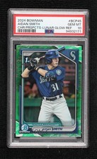 2024 Bowman Chrome Prospects Lunar Glow Refractor Aidan Smith PSA 10 GEM MT 17ht