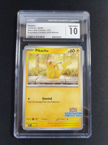 Pikachu - 214 (Illustration Contest 2024) 214 CGC 10