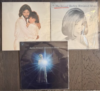 Barbra Streisand 3-LP Lot Guilty + Christmas Album + 2nd Album Columbia VG