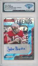 2021 Panini Prizm JOHN BRODIE Franchise Legends Auto Blue Ice /75 💎 DSG 9 Mint