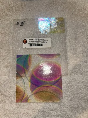 CBS Dichroic Coating Balloons 3 Pattern On Bullseye Thin Clear 4x4 & 2.5x1.5 Pcs