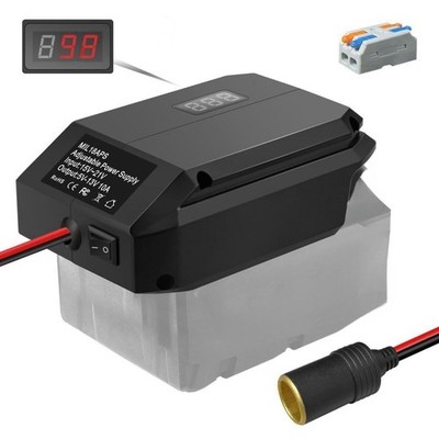 18V to 12V Step-Down Converter Adapter, 5V-13V Output, Cigarette Lighter Plug, P