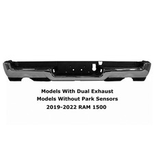 Rear Bumper Assembly For 2019-2022 Ram 1500 W/ Dual Exhaust W/o Park Sensors