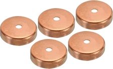 1-3/8" Copper End Cap with 1/4" Hole, 5 Pcs Pipe Fitting Sweat Plug Connection f