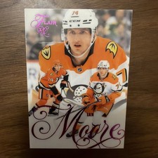 Ian Moore Rookie 2025-26 UD Flair Hockey Purple Backcheck Parallel Ducks RC /199