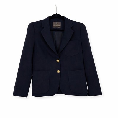 Roberto Cavalli Black Gold Button Tailored Nautical Blazer Made in Italy  US 6