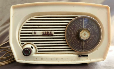 Ancien poste radio Philips Philetta vintage années 50' à restaurer - Photo 1/4