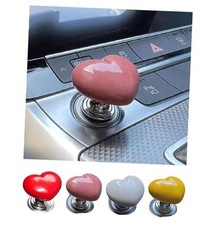 Women Heart-Shaped Car Push to Start Button Rocker,Automotive One-Touch Pink