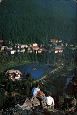 Lacul Ciucas Baila Tusnad Romania vintage postcard d943