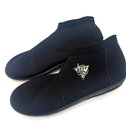 Deep See Neoprene Scuba Dive Boots Water Shoes Low Top Slip On Black Size 9