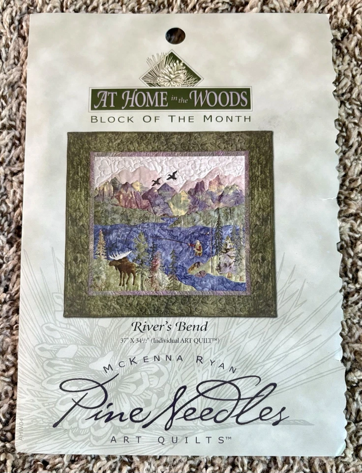 McKenna Ryan AT HOME IN THE WOODS Quilt Patterns Complete Set 12 Blocks Uncut - Image 2 of 4