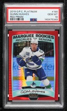 2019 O-Pee-Chee Platinum Marquee Rookies Red Prism /199 Quinn Hughes PSA 10 0c2b
