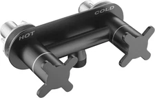 All Metal RV Shower Faucet Matte Black, Stainless Steel Camper Black 