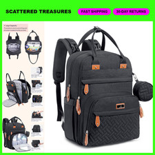 Multi-Function Water Resistant Diaper Bag Backpack - Baby Travel Tote, Changing