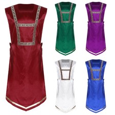 Womens Top Church Robe Lyrical Tunic Tops Dancewear Tank Lace-up Praise Trim