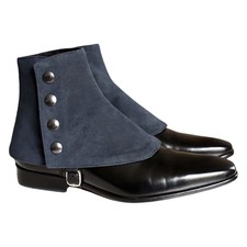 1Pair Pirate Boots Cover w/Rivets Medieval Short Gaiter Spats Halloween Cosplay