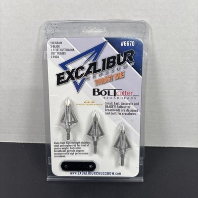 !! NEW !! Excalibur 6670 150 Grain Bolt Cutter Broadheads - Pack of 3
