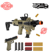 Spcozgil Two Modes Toy Gun Sniper Rifle with Shell Ejecting Large, Sand