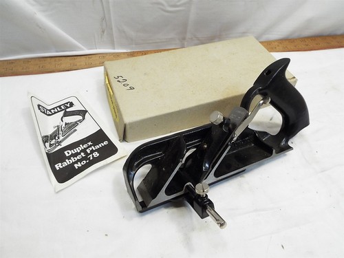 Minty Stanley Model 78 Duplex Rabbet Plane Wood Tool Fillister w/Box England