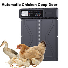 Automatic Chicken Coop Door Opener Timer Auto Light Sensor Waterproof Metal Door
