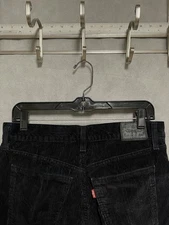 Levis Pants Men 29x30 Black Blue Corduroy Wide Wale 5-Pocket Straight A4690-1843