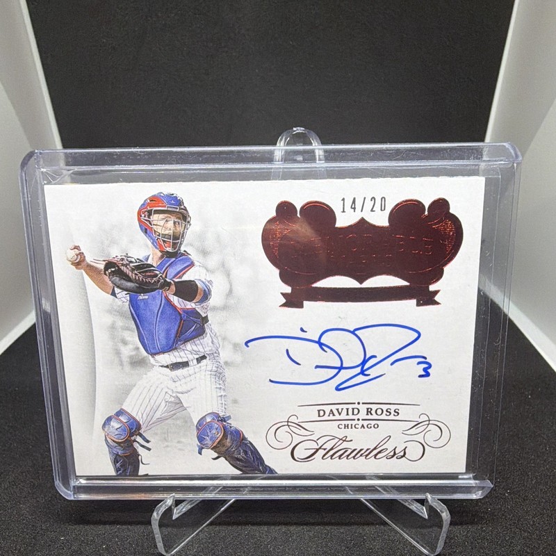 Panini 2018 Flawless Memorable Marks David Ross Ruby Auto /20 MM-DR Cubs🔥