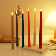 1PC Flameless Taper Candles Light Flickering Battery Operated Not Included UK