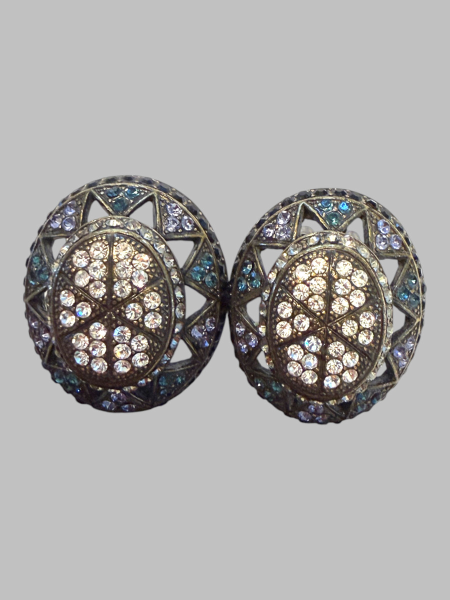 Joan Rivers Crystal Earrings View 2