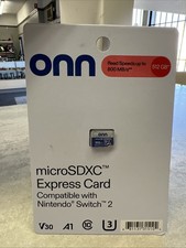 Onn Micro SD Express Card 512gb Nintendo Switch 2 New Sealed