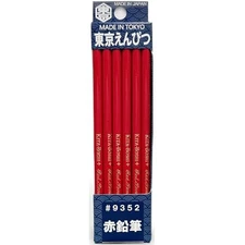 Hokusei Tokyo Pencil #9352 Red 12 Pencils 47100from JP