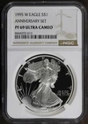 1995-W (PF69 DCAM) Proof American Silver Eagle $1 ASE NGC - KEY DATE