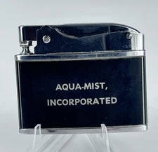 Vintage Warco Automatic Super Lighter Japan Aqua-Mist Inc Advertising Black Chro