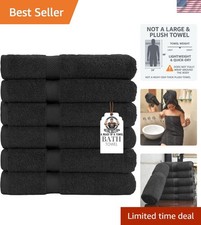 Bath Towels 24 x 48 Pack of 6 | Quick Dry and Highly Absorbent | 100% Cotton ...