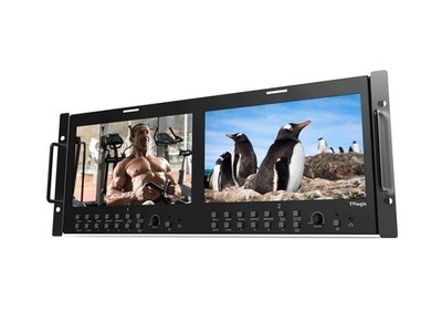 TVlogic RKM-290A Dual 9 inch 1920x1080 HD/SD Multi-Channel LCD Rack Monitor