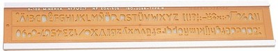 MINERVA Schriftschablone Schrifthöhe: 8 mm