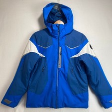 Obermeyer Kids Teen L 14-16 Blue Colorblock Hooded Ski Jacket Winter Coat