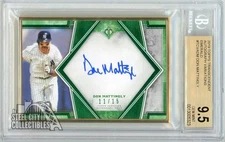 Don Mattingly 2019 Transcendent Var. Emerald Auto Card #TCVA-DM 11/15 BGS 9.5