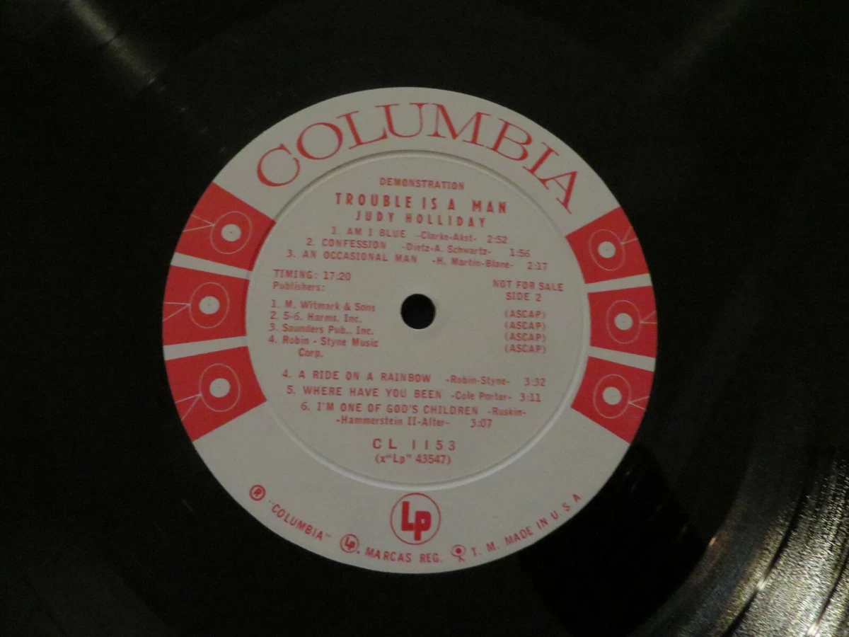 JUDY HOLLIDAY "TROUBLE IS A MAN" ORIG' 1958 COLUMBIA CL 1153 MONO PROMO EX