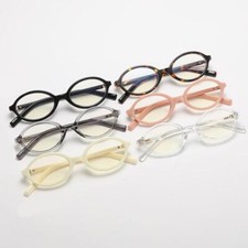 2Pcs Blue Light Blocking Reading Glasses Oval Plastic Classic Readers for Women