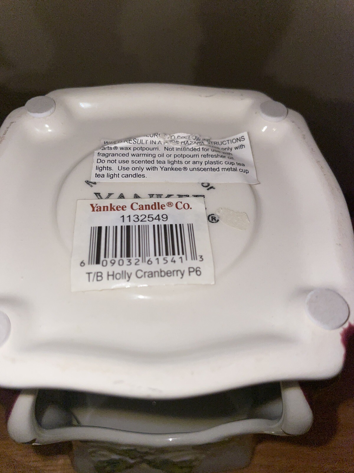 Yankee Candle Holly Candle Wax Melter eBay